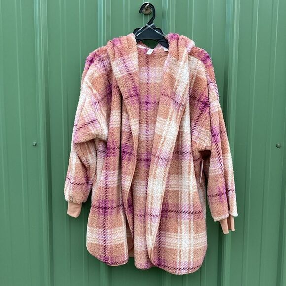 Women’s Plush Comfy Fuzzy Hoodie Cardigan Sweater Size S - Picture 1 of 8